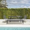 Armen Living Koala Shasta and Camino 5 Piece Outdoor Dining Set in Dark Eucalyptus Wood with Gray Rope 840254333833 - alternate 9